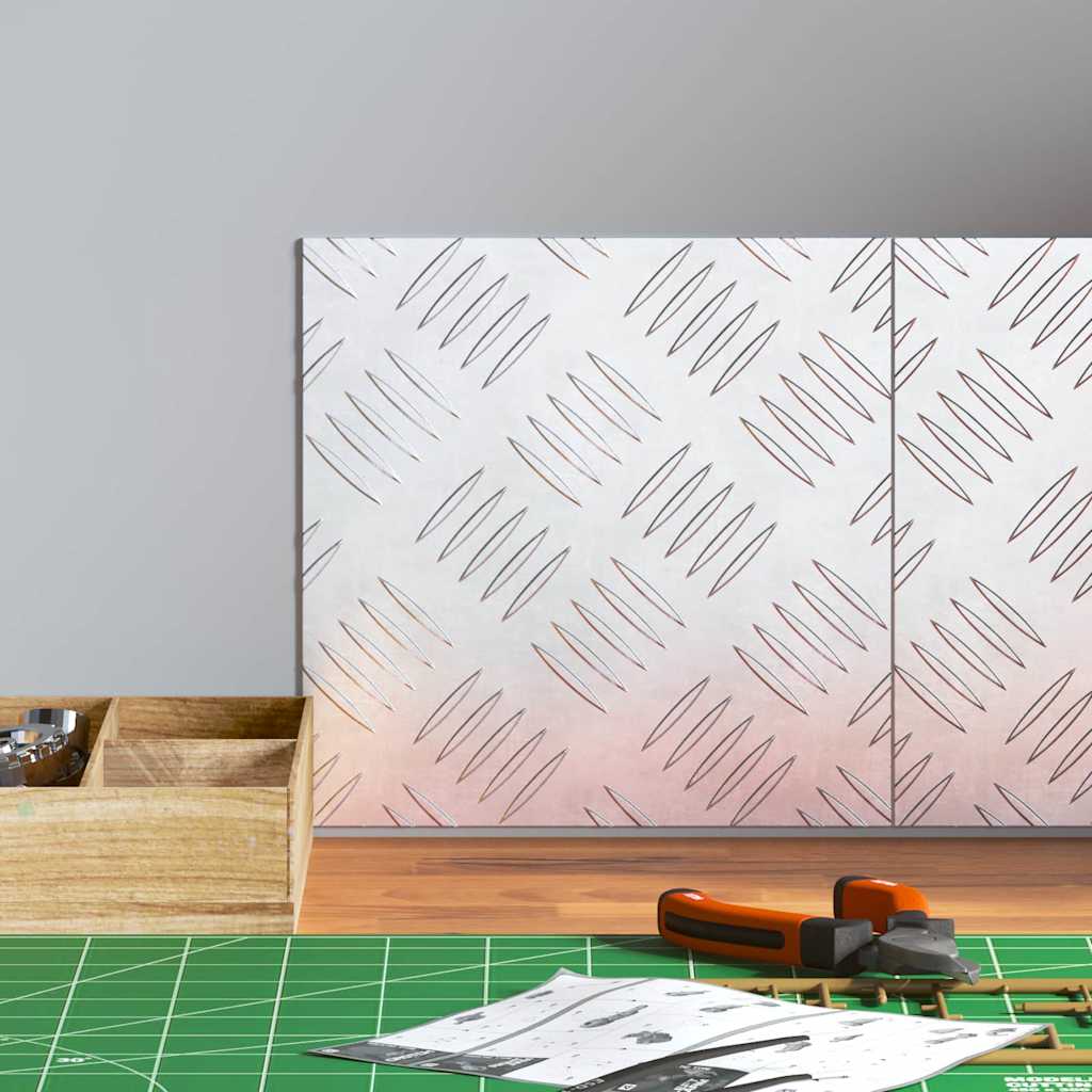 Vidaxxl Treppenstufe quadratisch 2 Stk. Silber 20 x 20 cm Aluminium