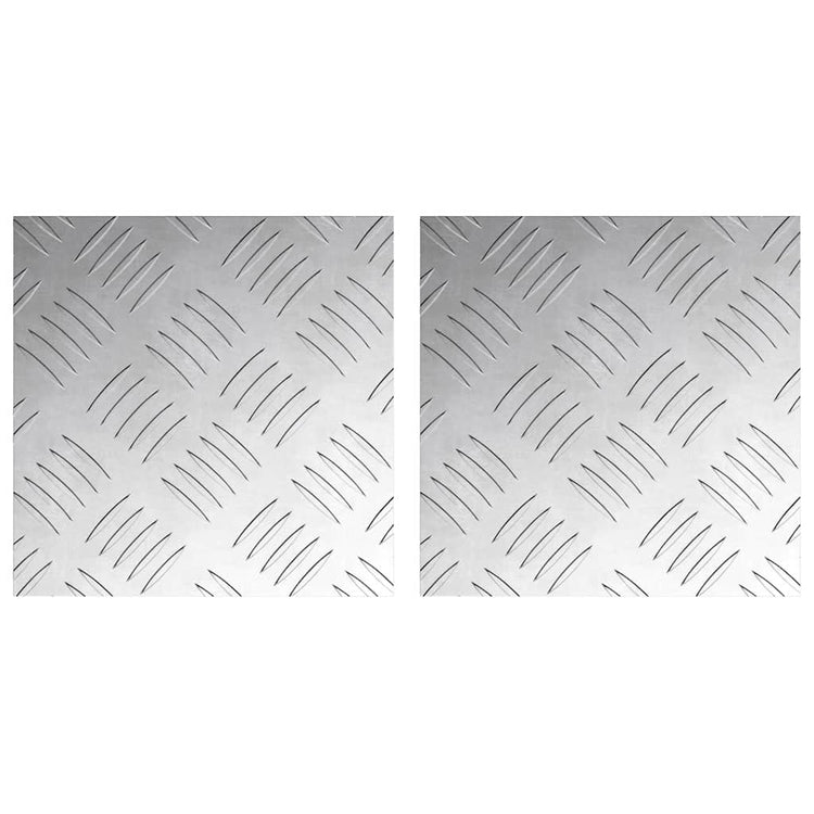 Vidaxxl Treppenstufe quadratisch 2 Stk. Silber 20 x 20 cm Aluminium
