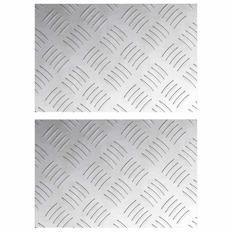 VidaXL Treppenstufe rechteckig 2 Stk. Silber 30 x 20 cm Aluminium