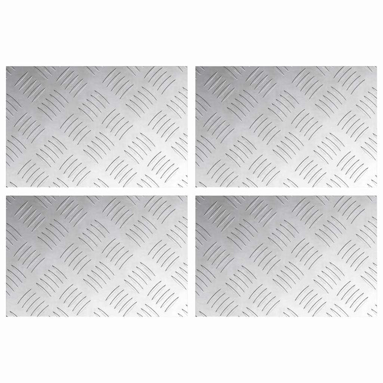 Vidaxx Treppenstufe rechteckig 4 Stk. Silber 30 x 20 cm Aluminium
