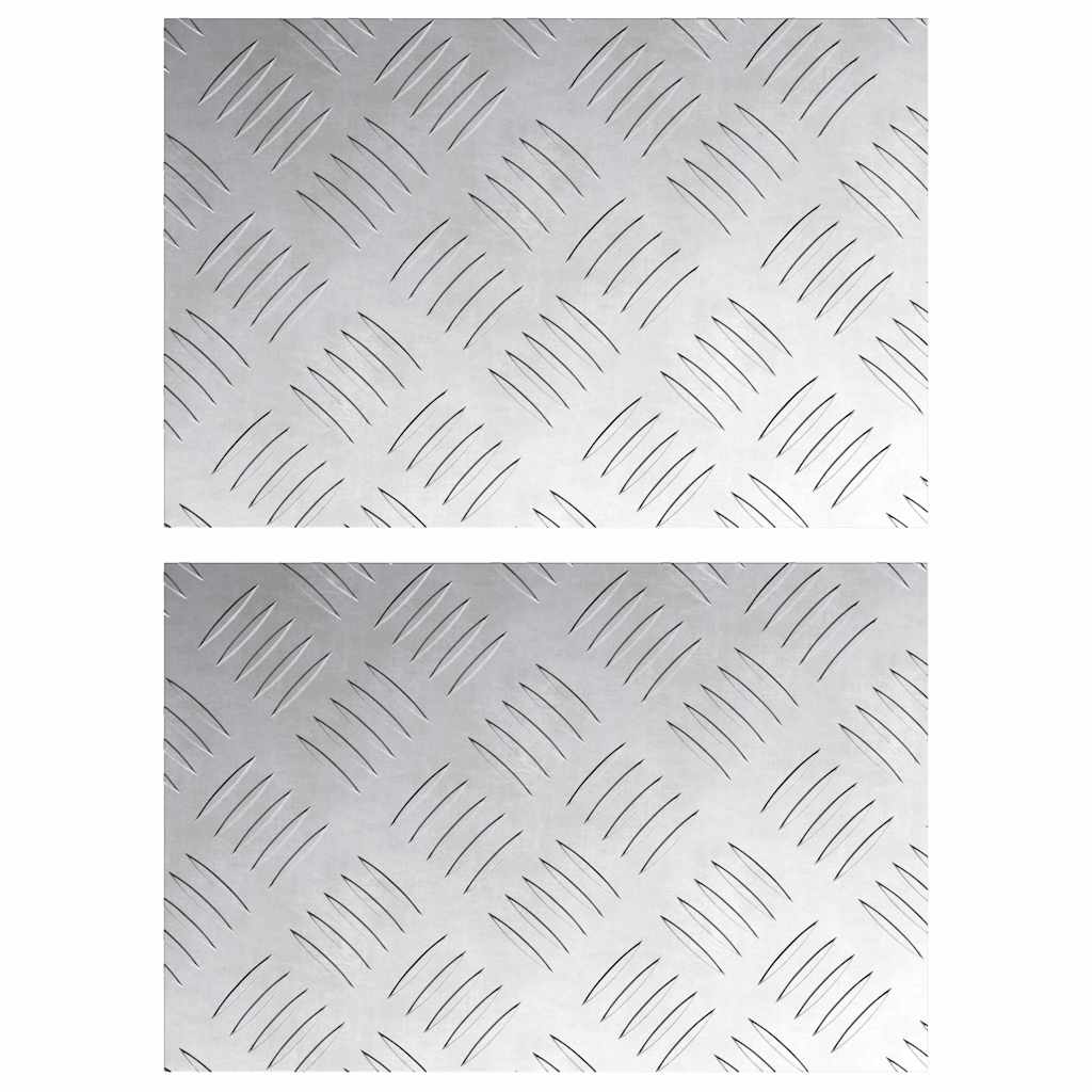 VidaXL Treppenstufe rechteckig 2 Stk. Silber 30 x 20 cm Aluminium