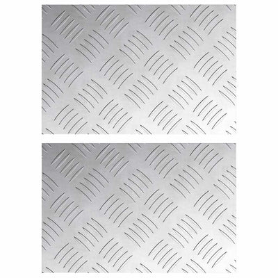 VidaXL Treppenstufe rechteckig 2 Stk. Silber 30 x 20 cm Aluminium