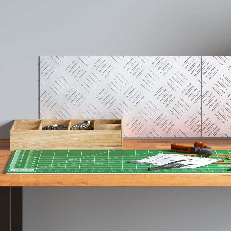 Vidaxx Treppenstufe rechteckig 2 Stk. Silber 40 x 20 cm Aluminium
