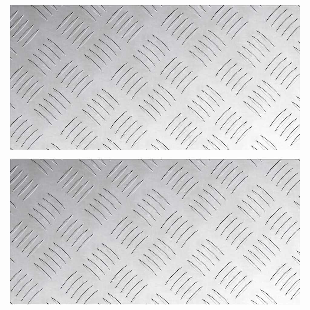 Vidaxx Treppenstufe rechteckig 2 Stk. Silber 40 x 20 cm Aluminium