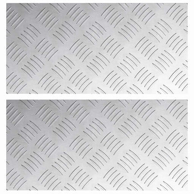 Vidaxx Treppenstufe rechteckig 2 Stk. Silber 40 x 20 cm Aluminium