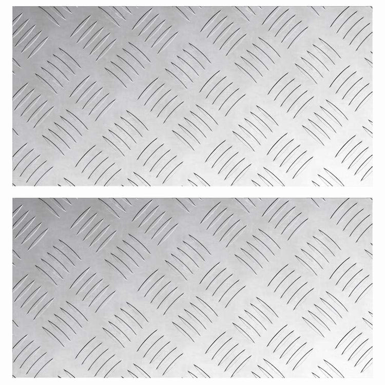 Vidaxx Treppenstufe rechteckig 2 Stk. Silber 40 x 20 cm Aluminium