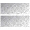 VidaXL Treppenstufe rechteckig 2 Stk. Silber 50 x 20 cm Aluminium