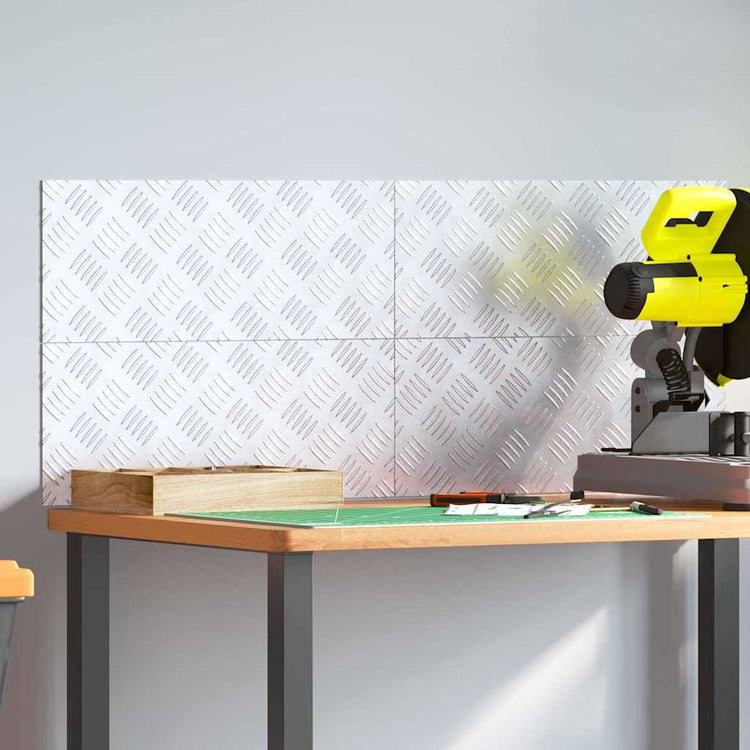 Vidaxxl Treppenstufe rechteckig 4 Stk. Silber 50 x 20 cm Aluminium