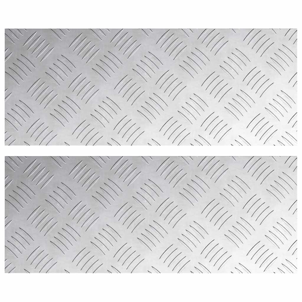 VidaXL Treppenstufe rechteckig 2 Stk. Silber 50 x 20 cm Aluminium