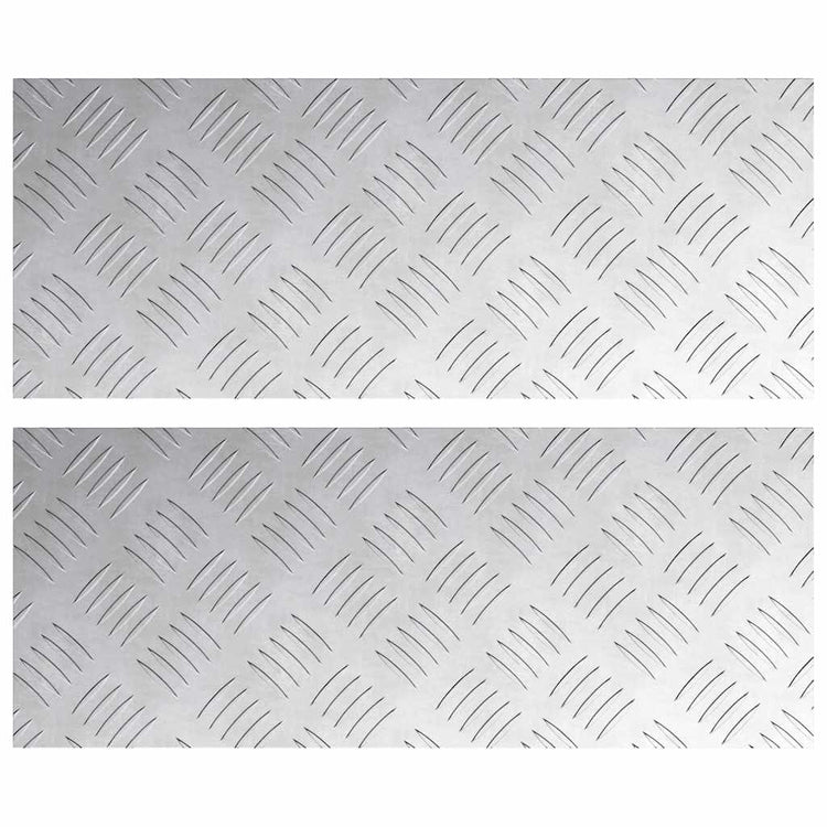 VidaXL Treppenstufe rechteckig 2 Stk. Silber 50 x 20 cm Aluminium
