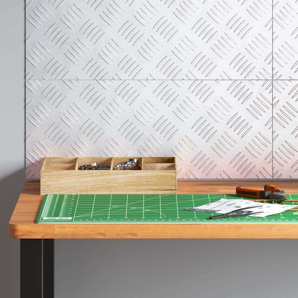 Vidaxxl Treppenstufe rechteckig 4 Stk. Silber 50 x 20 cm Aluminium