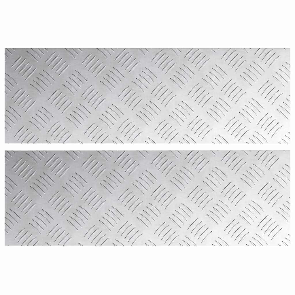 Vidaxx Treppenstufe rechteckig 2 Stk Silber 60 x 20 cm Aluminium