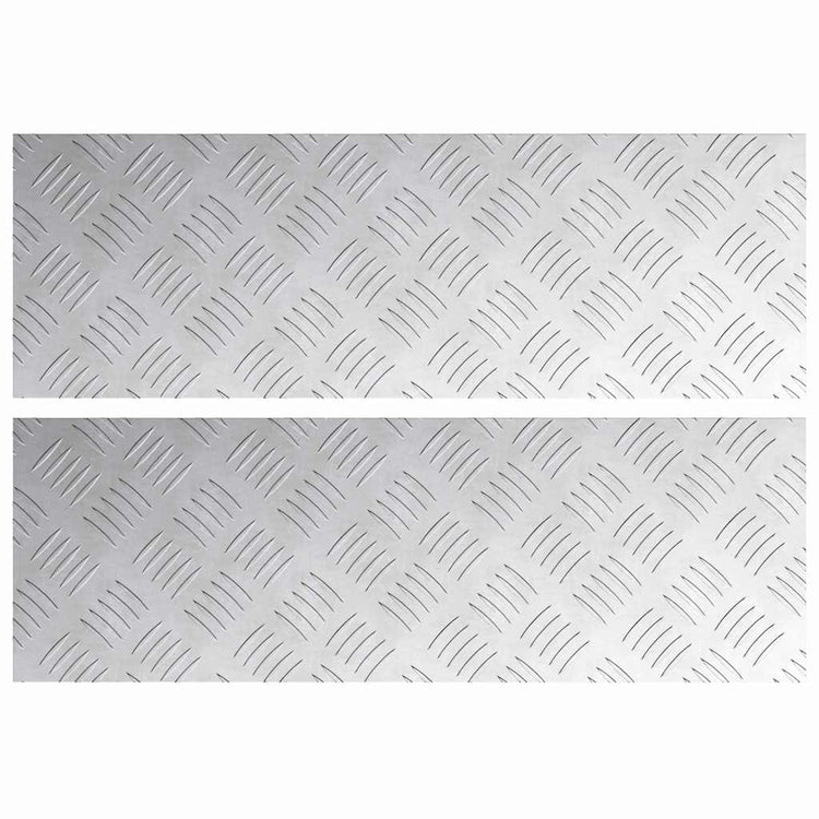 Vidaxx Treppenstufe rechteckig 2 Stk Silber 60 x 20 cm Aluminium