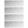 Vidaxx Treppenstufe rechteckig 4 Stk. Silber 60 x 20 cm Aluminium