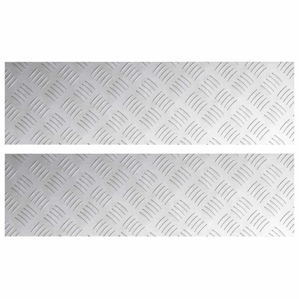 VidaXL Treppenstufe rechteckig 2 Stk. Silber 70 x 20 cm Aluminium