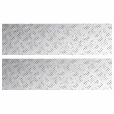 VidaXL Treppenstufe rechteckig 2 Stk. Silber 70 x 20 cm Aluminium