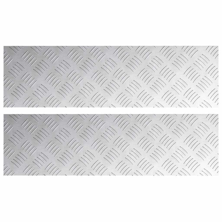 VidaXL Treppenstufe rechteckig 2 Stk. Silber 70 x 20 cm Aluminium