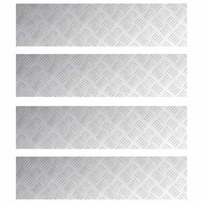 Vidaxx Treppenstufe rechteckig 4 Stk. Silber 80 x 20 cm Aluminium