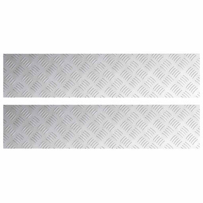 VidaXL Treppenstufe rechteckig 2 Stk. Silber 90 x 20 cm Aluminium