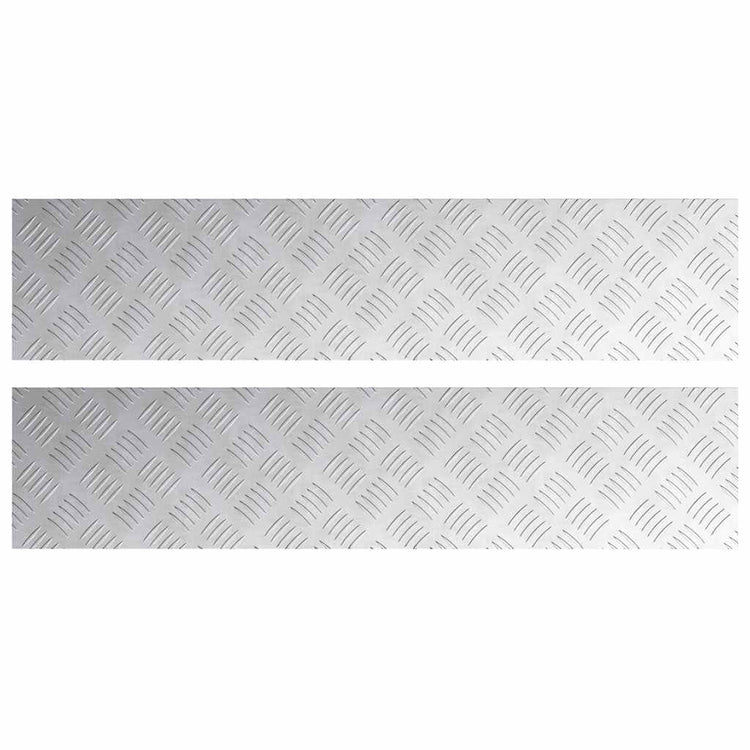 VidaXL Treppenstufe rechteckig 2 Stk. Silber 90 x 20 cm Aluminium