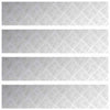 Vidaxx Treppenstufe rechteckig 4 Stk. Silber 90 x 20 cm Aluminium