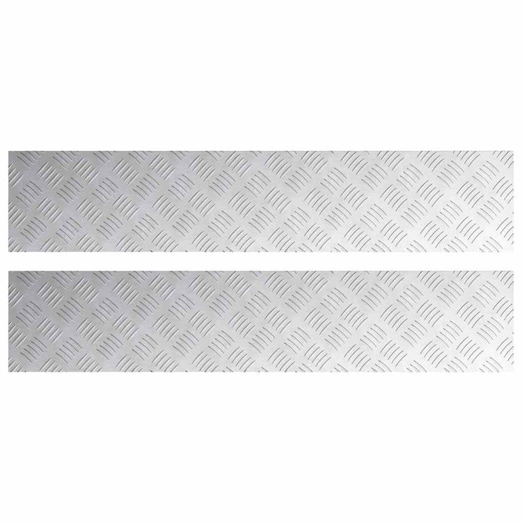Vidaxx Treppenstufe rechteckig 2 Stk. Silber 100 x 20 cm Aluminium