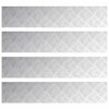 Vidaxx Treppenstufe rechteckig 4 Stk. Silber 100 x 20 cm Aluminium