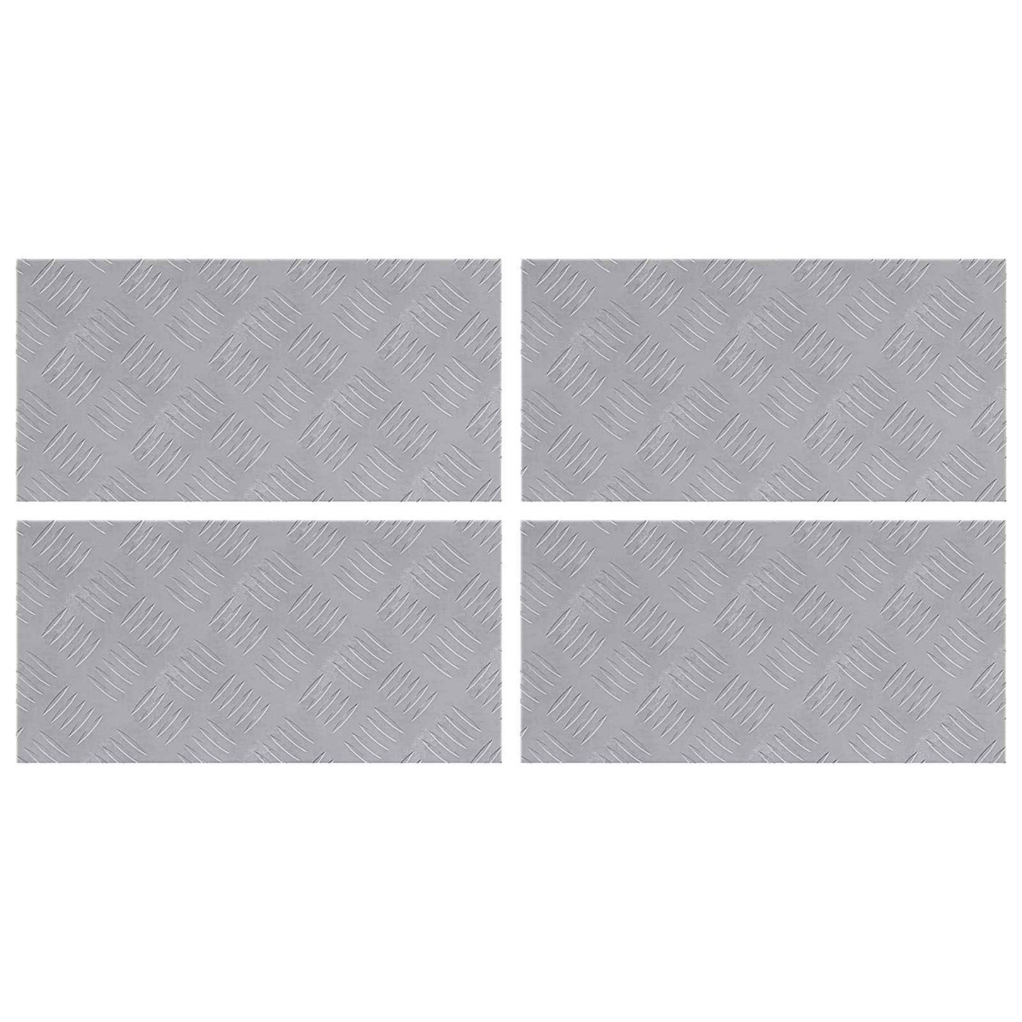 VidaXL Treppenstufe rechteckig 4 Stk. Silber 50 x 25 cm Aluminium