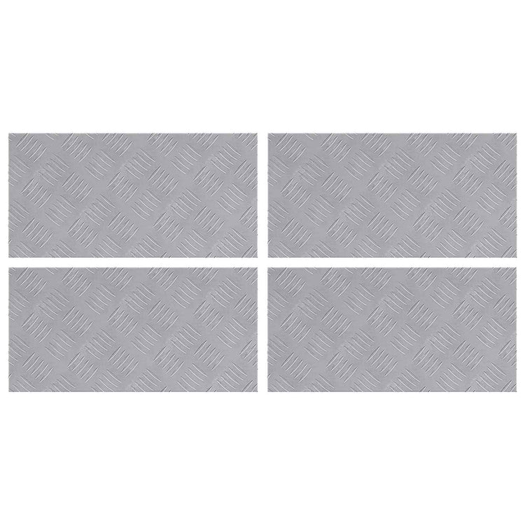 VidaXL Treppenstufe rechteckig 4 Stk. Silber 50 x 25 cm Aluminium