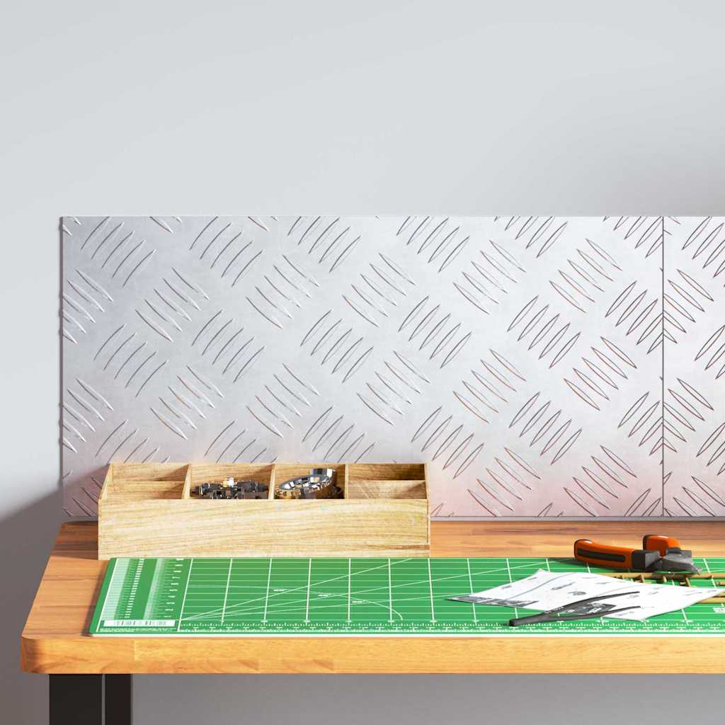 VidaXL Treppenstufe rechteckig 2 Stk. Silber 50 x 25 cm Aluminium