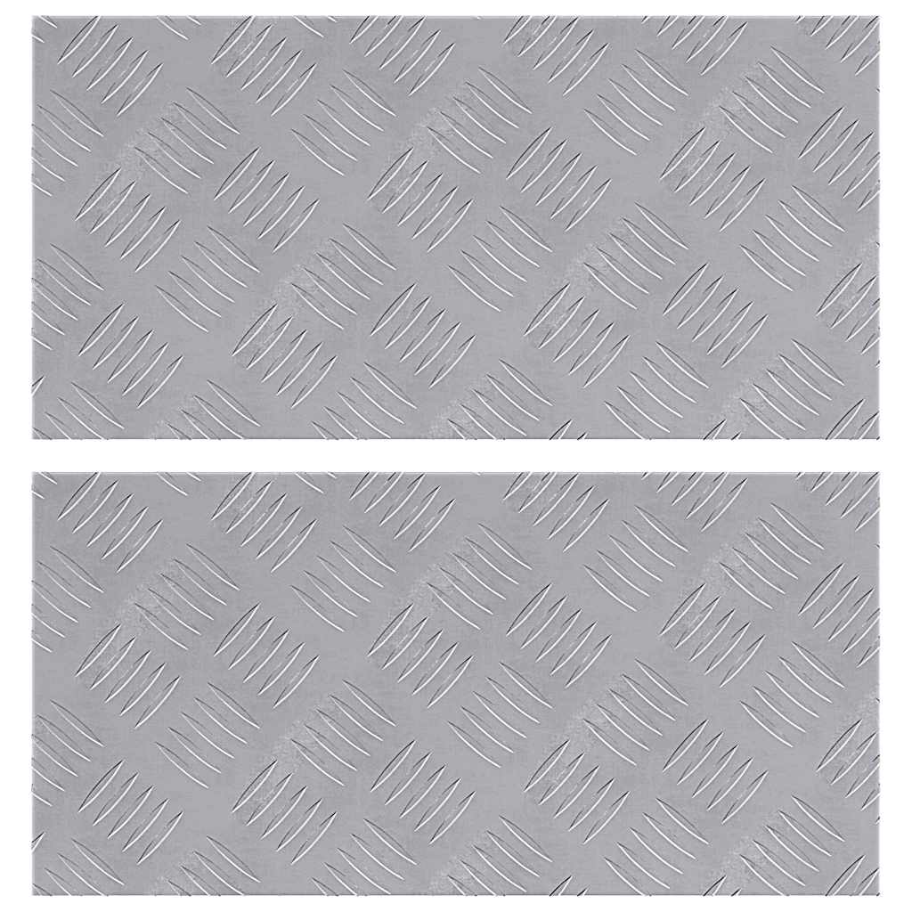VidaXL Treppenstufe rechteckig 2 Stk. Silber 50 x 25 cm Aluminium