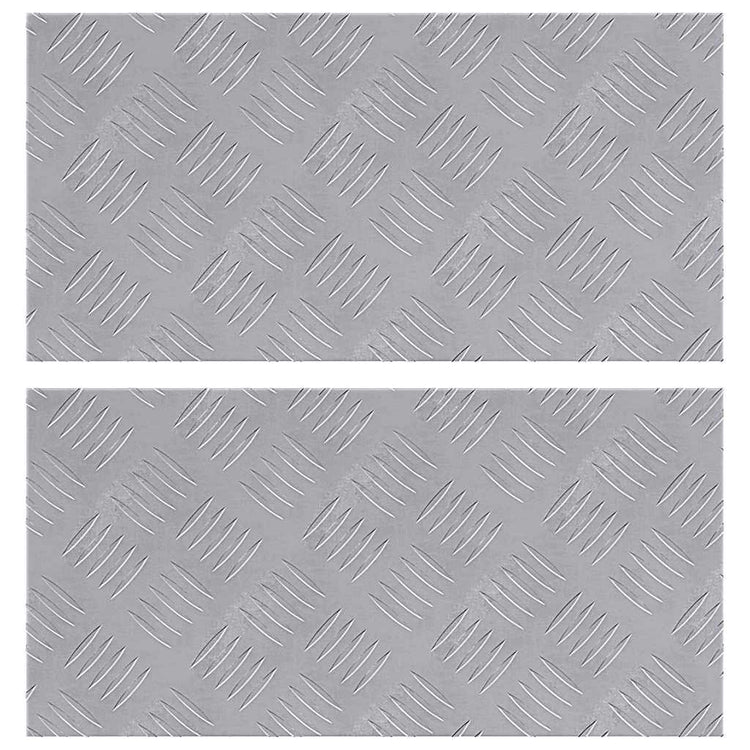 VidaXL Treppenstufe rechteckig 2 Stk. Silber 50 x 25 cm Aluminium