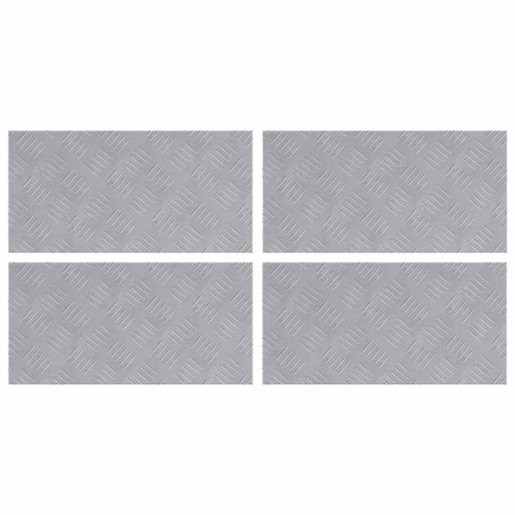 VidaXL Treppenstufe rechteckig 4 Stk. Silber 50 x 25 cm Aluminium
