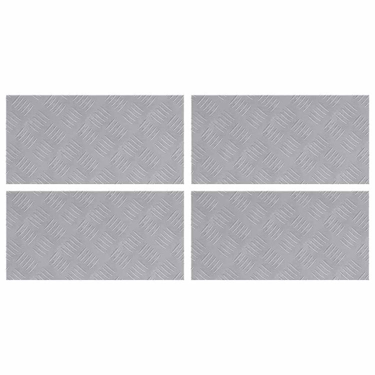 VidaXL Treppenstufe rechteckig 4 Stk. Silber 50 x 25 cm Aluminium