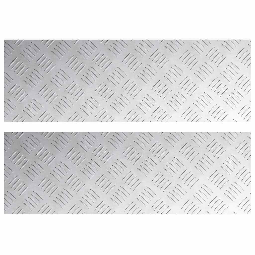 VidaXL Treppenstufe rechteckig 2 Stk. Silber 75 x 25 cm Aluminium