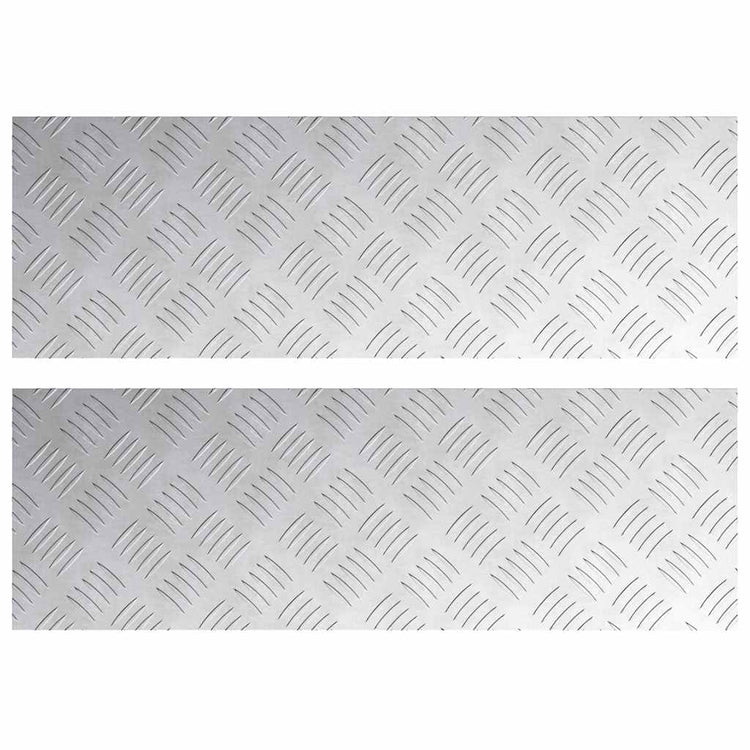 VidaXL Treppenstufe rechteckig 2 Stk. Silber 75 x 25 cm Aluminium