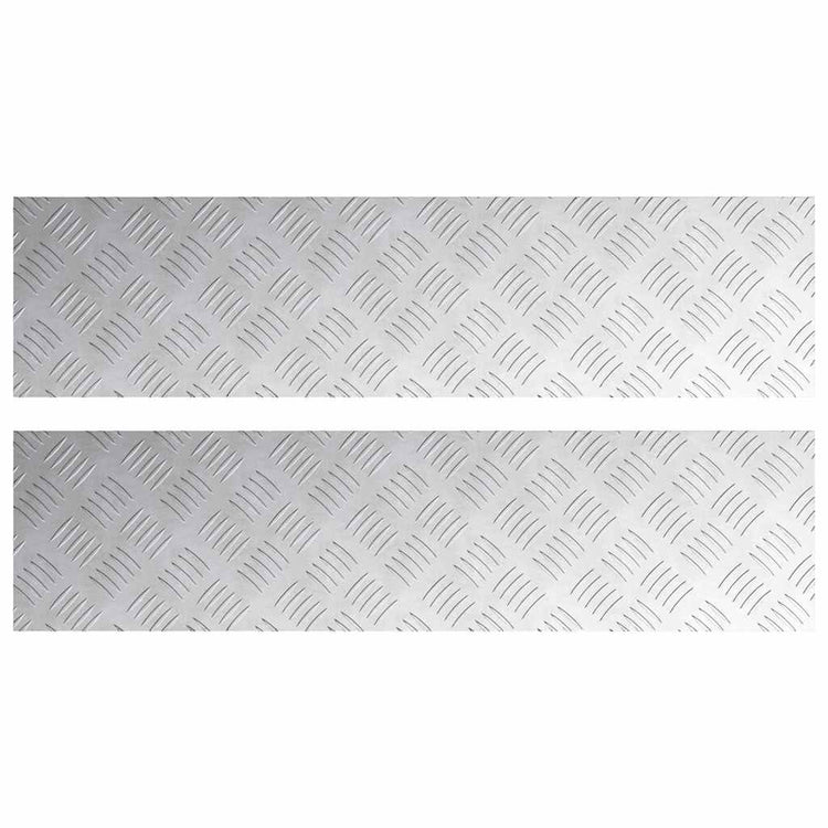 Vidaxx Treppenstufe rechteckig 2 Stk. Silber 100 x 25 cm Aluminium