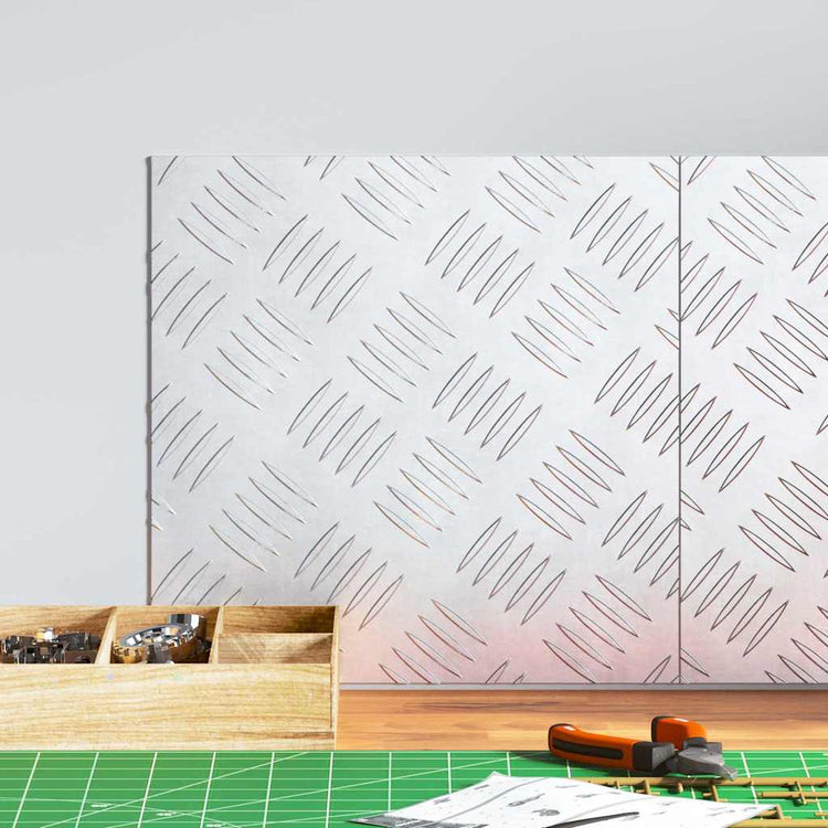 Vidaxxl Treppenstufe quadratisch 2 Stk. Silber 30 x 30 cm Aluminium
