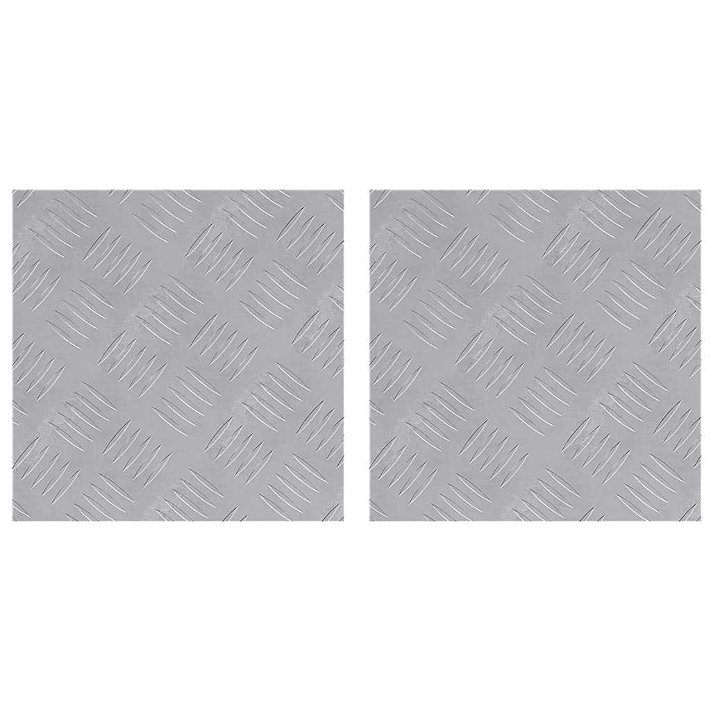Vidaxxl Treppenstufe quadratisch 2 Stk. Silber 30 x 30 cm Aluminium
