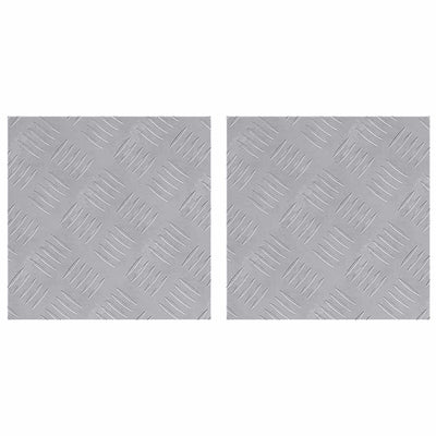 Vidaxxl Treppenstufe quadratisch 2 Stk. Silber 30 x 30 cm Aluminium