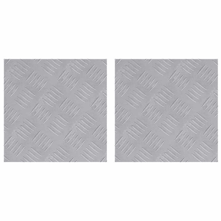 Vidaxxl Treppenstufe quadratisch 2 Stk. Silber 30 x 30 cm Aluminium