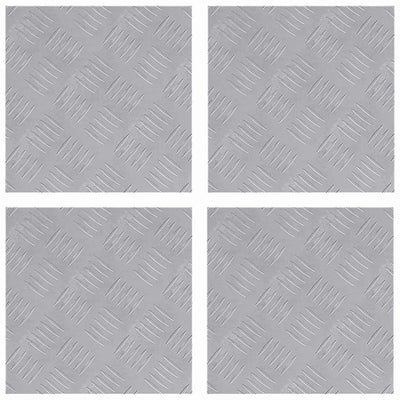 Vidaxxl Treppenstufe quadratisch 4 Stk. Silber 30 x 30 cm Aluminium