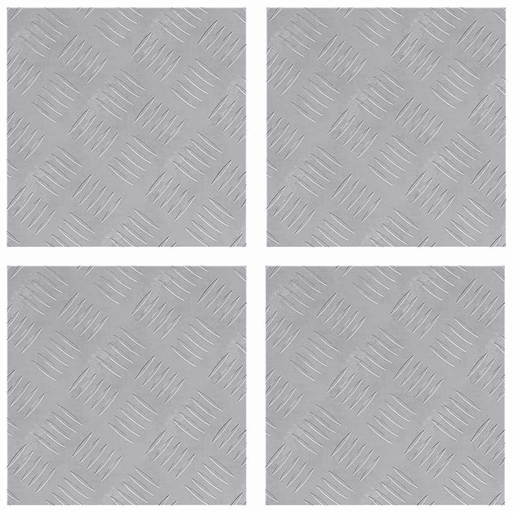 Vidaxxl Treppenstufe quadratisch 4 Stk. Silber 30 x 30 cm Aluminium