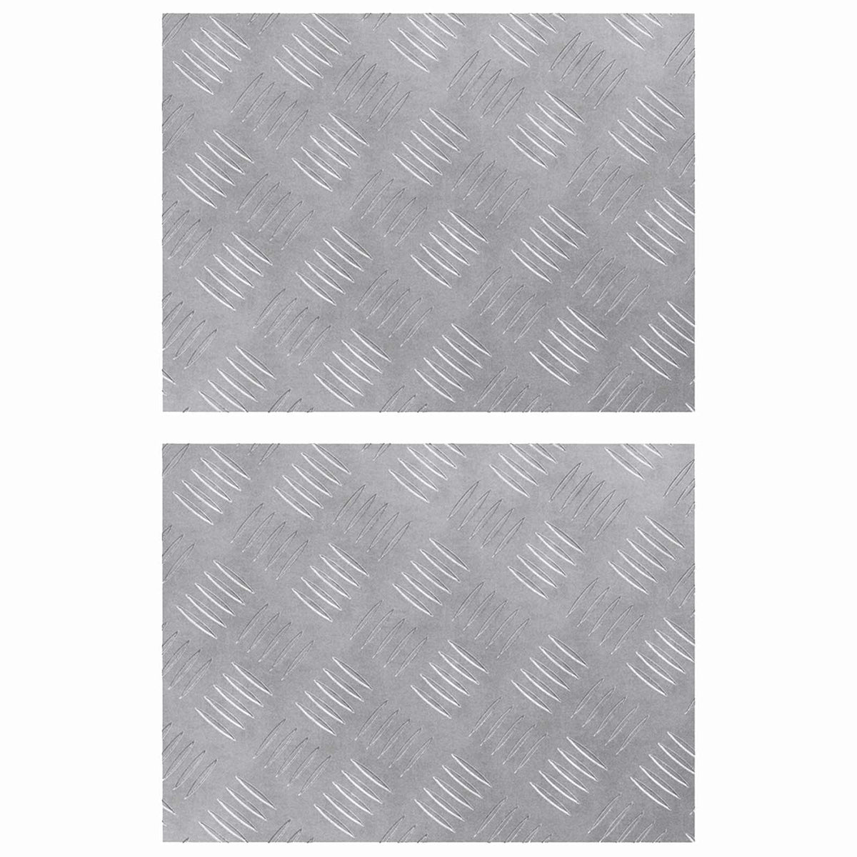 Vidaxx Treppenstufe rechteckig 2 Stk. Silber 40 x 30 cm Aluminium