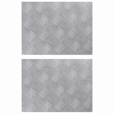 Vidaxx Treppenstufe rechteckig 2 Stk. Silber 40 x 30 cm Aluminium