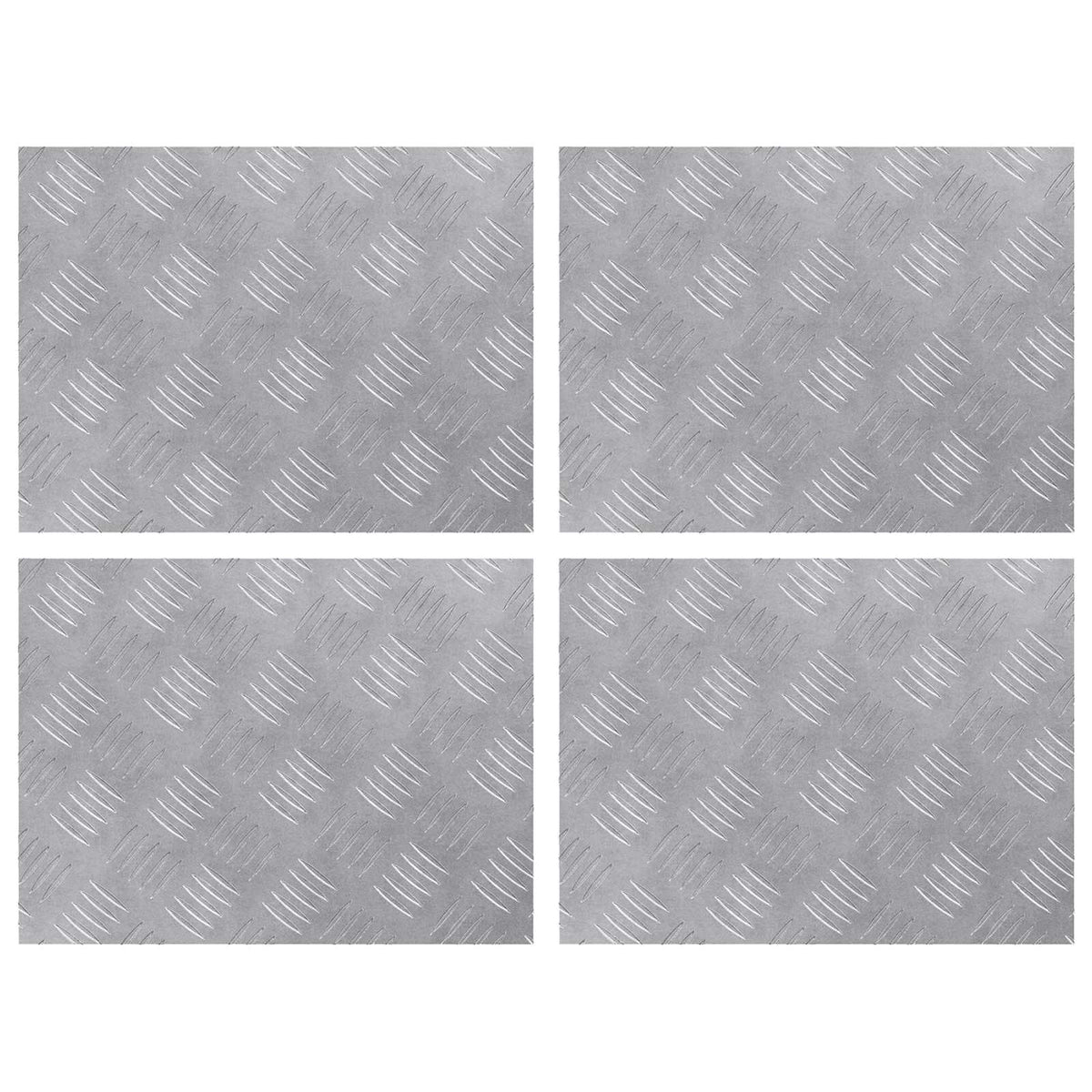 Vidaxx Treppenstufe rechteckig 4 Stk. Silber 40 x 30 cm Aluminium
