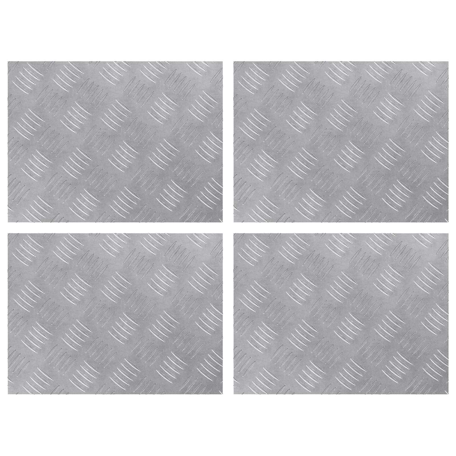 Vidaxx Treppenstufe rechteckig 4 Stk. Silber 40 x 30 cm Aluminium