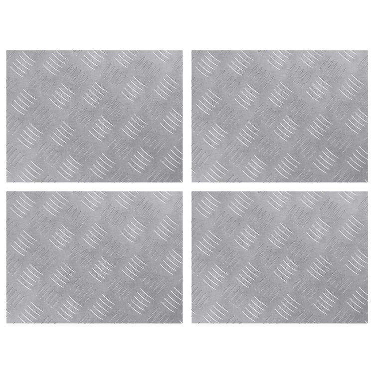 Vidaxx Treppenstufe rechteckig 4 Stk. Silber 40 x 30 cm Aluminium