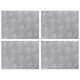 Vidaxx Treppenstufe rechteckig 4 Stk. Silber 40 x 30 cm Aluminium