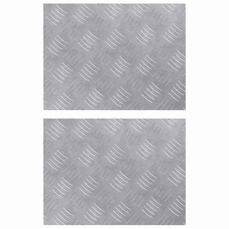 Vidaxx Treppenstufe rechteckig 2 Stk. Silber 40 x 30 cm Aluminium